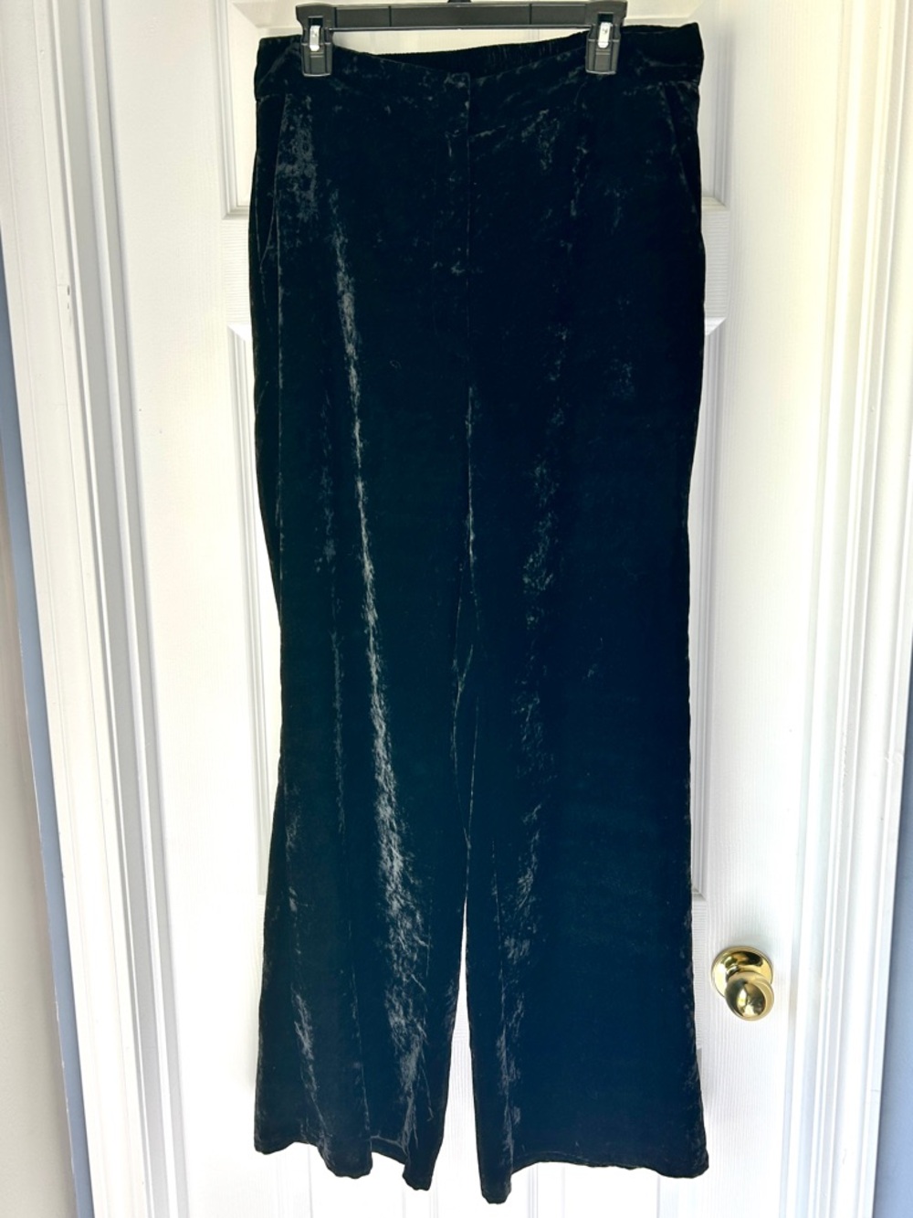 Good American Straight Leg Velvet Trousers